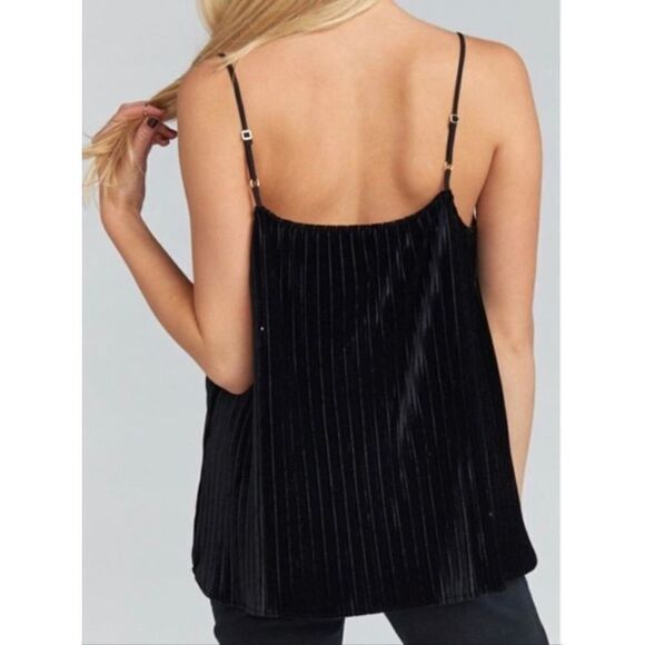 ❤️ Show Me Your‎ MuMu Julia Top Women’s Black Velvet Top Size Small - Picture 2 of 9